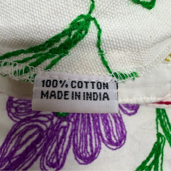 AML Embroidered Floral Maxi Skirt  MADE IN INDIA one size - Picture 8 of 12